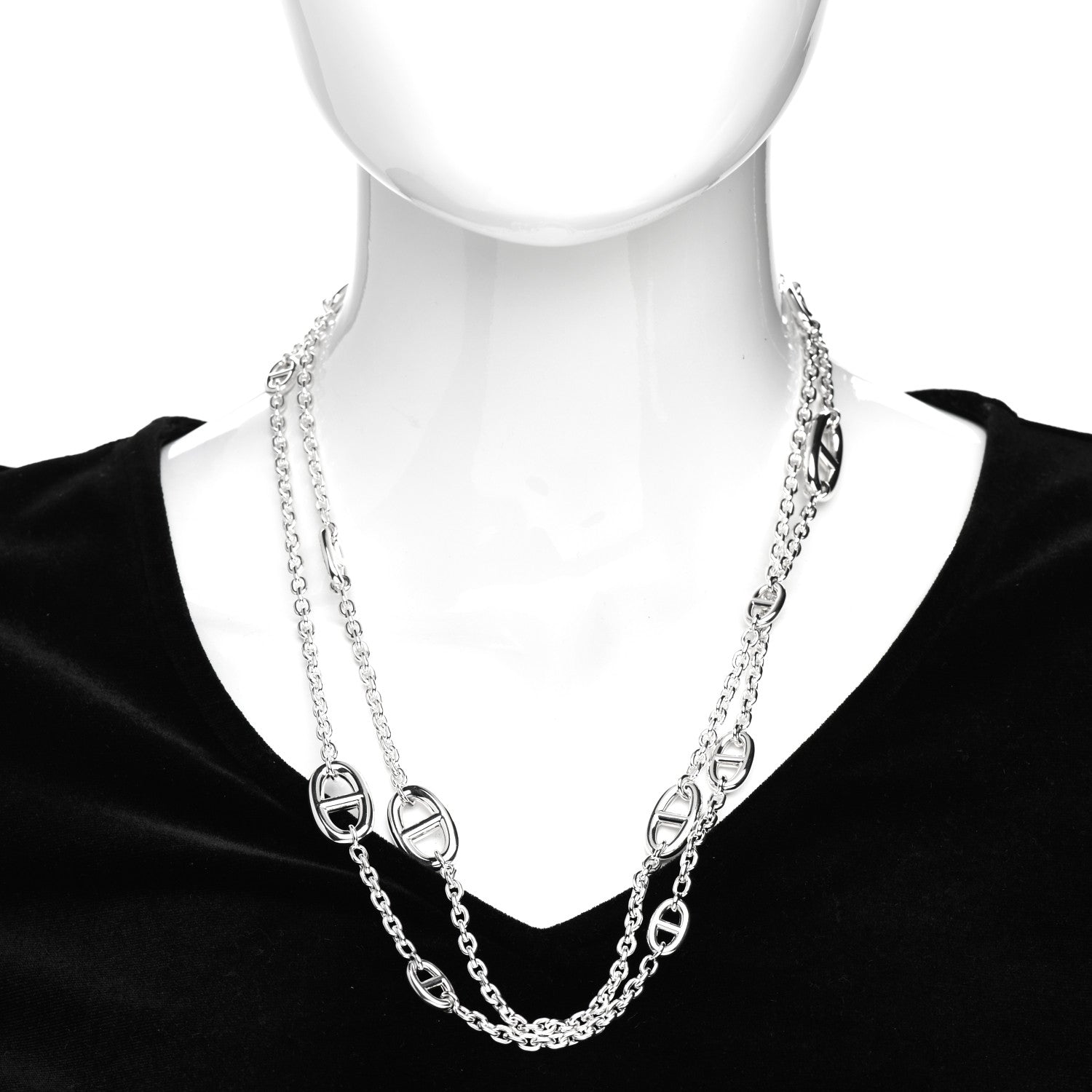 Hermes Sterling Silver Farandole Necklace 120 2 of 5