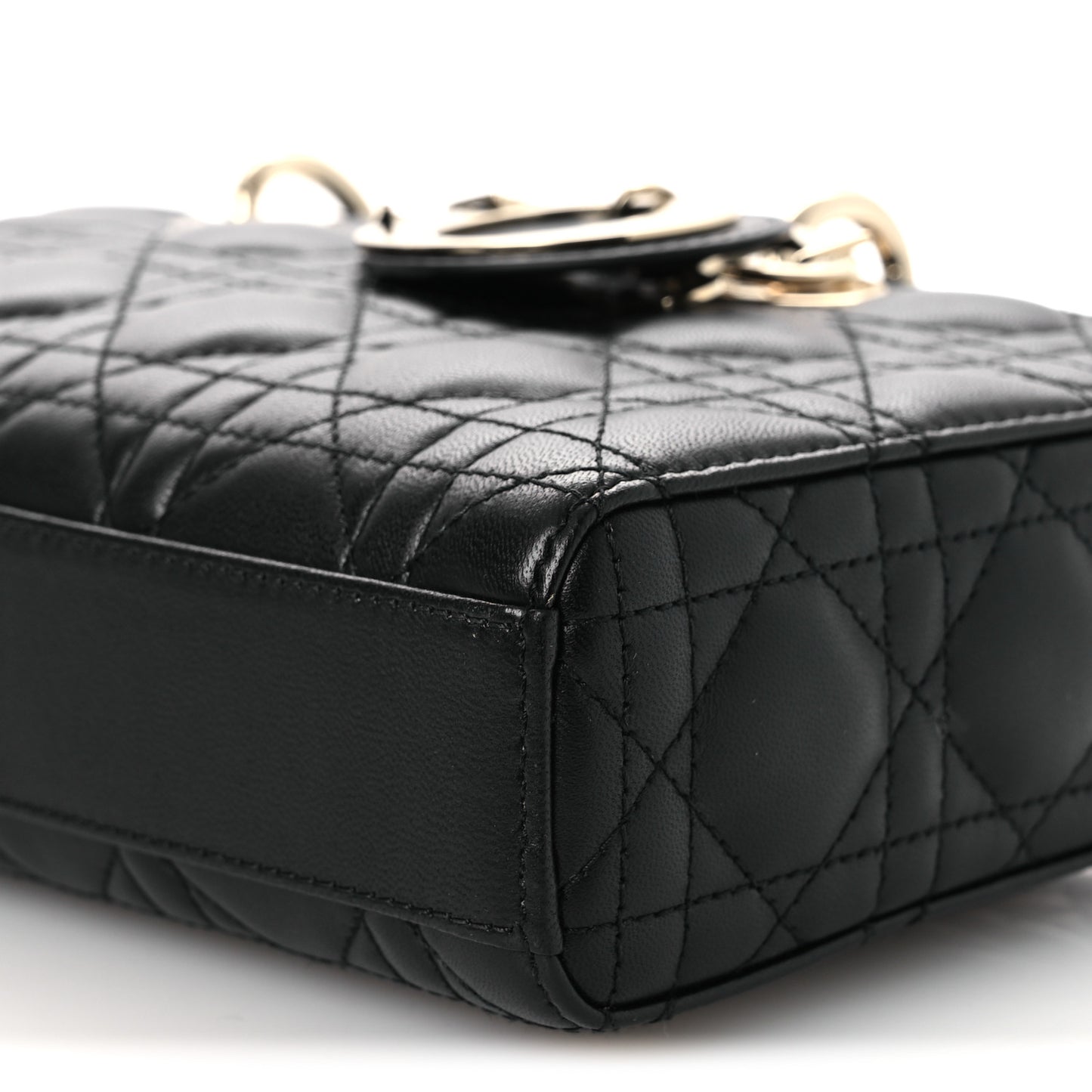 Lambskin Cannage Medium Lady D-Joy Black