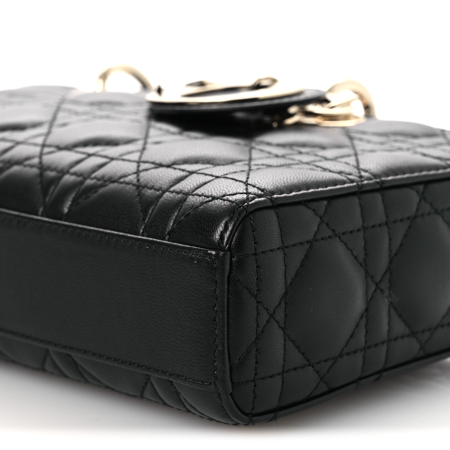 Christian Dior Lambskin Cannage Medium Lady D-Joy Black 10 of 10