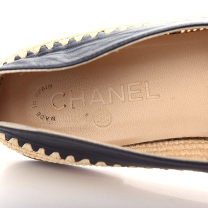 Chanel Lambskin Grosgrain CC Espadrilles 38 Black 8 of 11