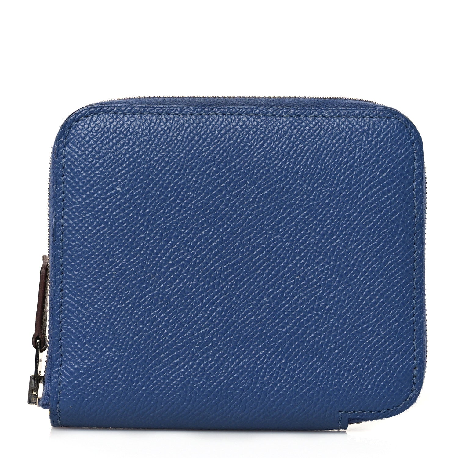 Hermes Epsom Silk'in Compact Wallet Bleu Brighton 1 of 9
