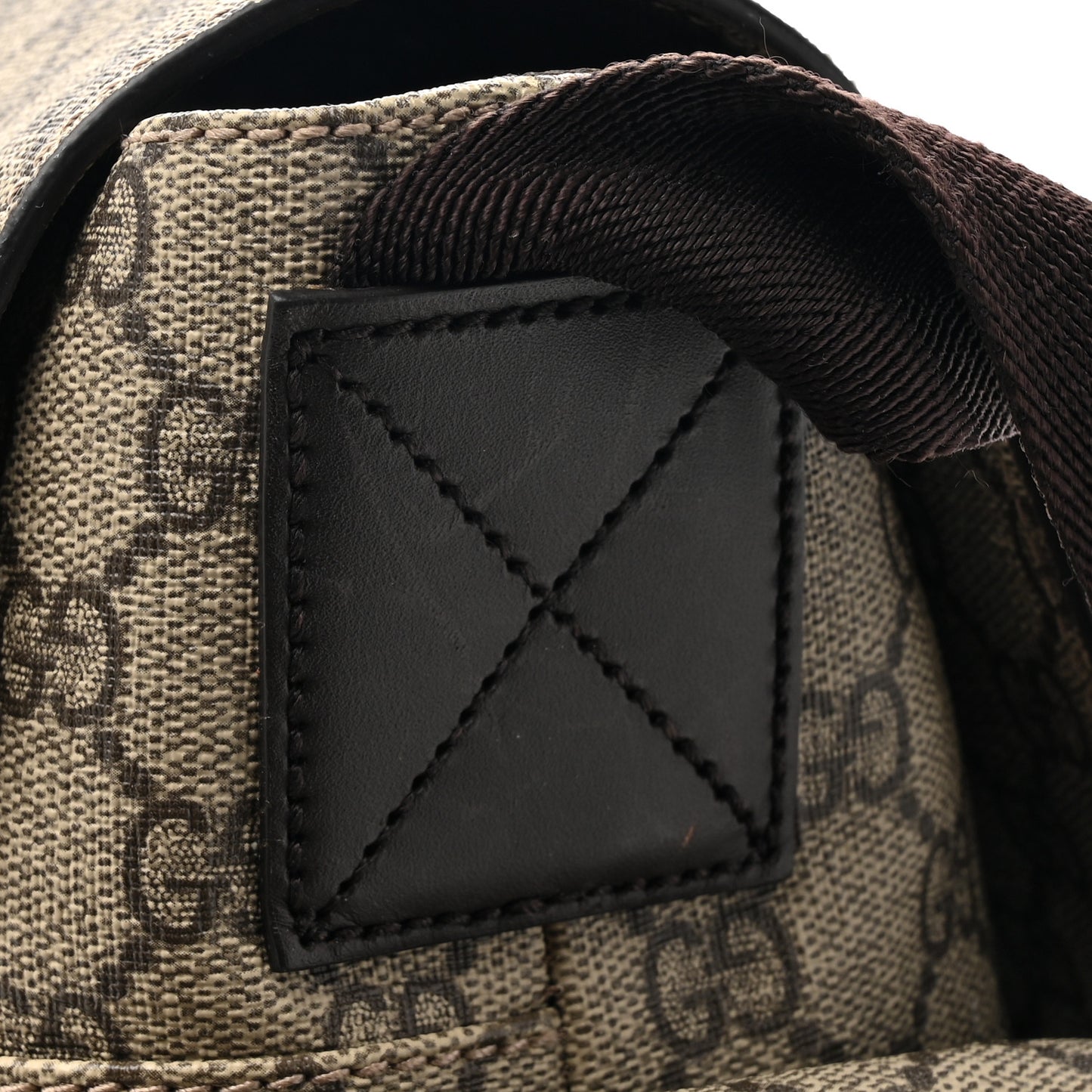GG Plus Monogram Messenger Diaper Bag Dark Brown