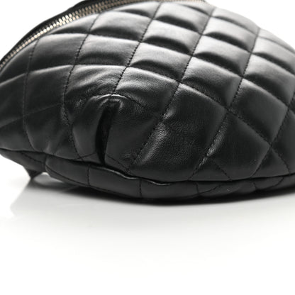 Chanel Lambskin Quilted Waist Belt Bag Black 10 of 16