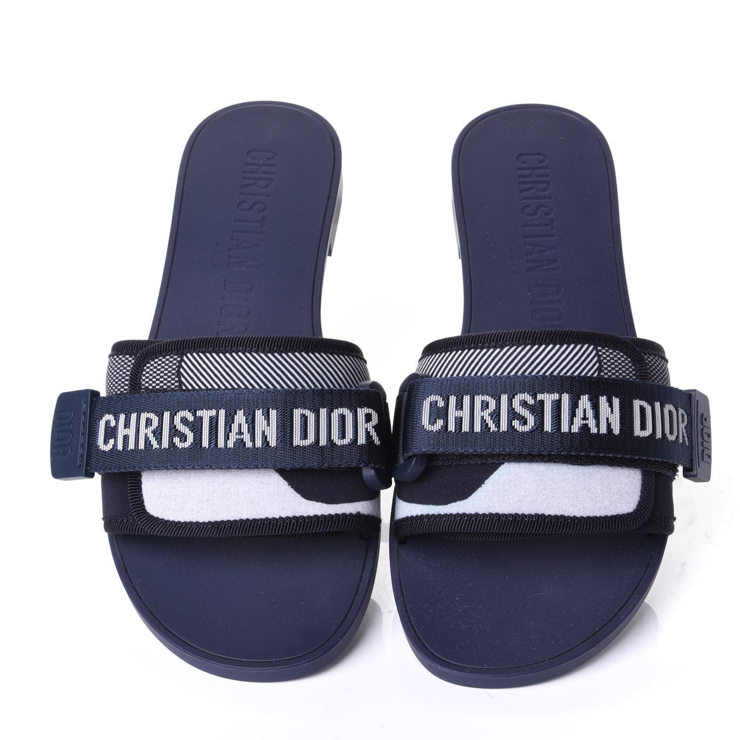 Technical Stretch Fabric Camouflage Dio(r)evolution Slide Sandals 36 Deep Blue