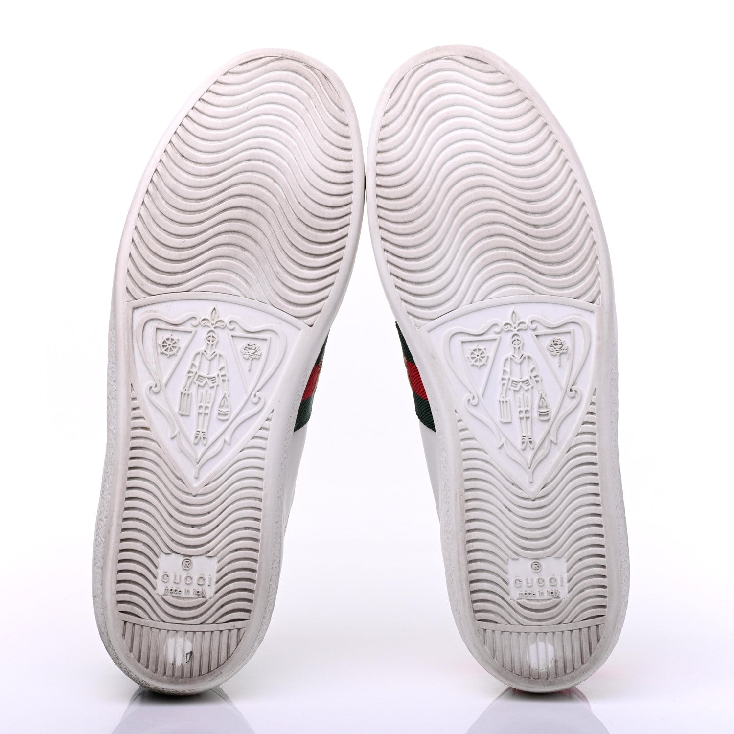 Gucci Calfskin Ayers Web Pineapple Ladybug Embroidered Womens Ace Sneakers 37.5 White 5 of 20