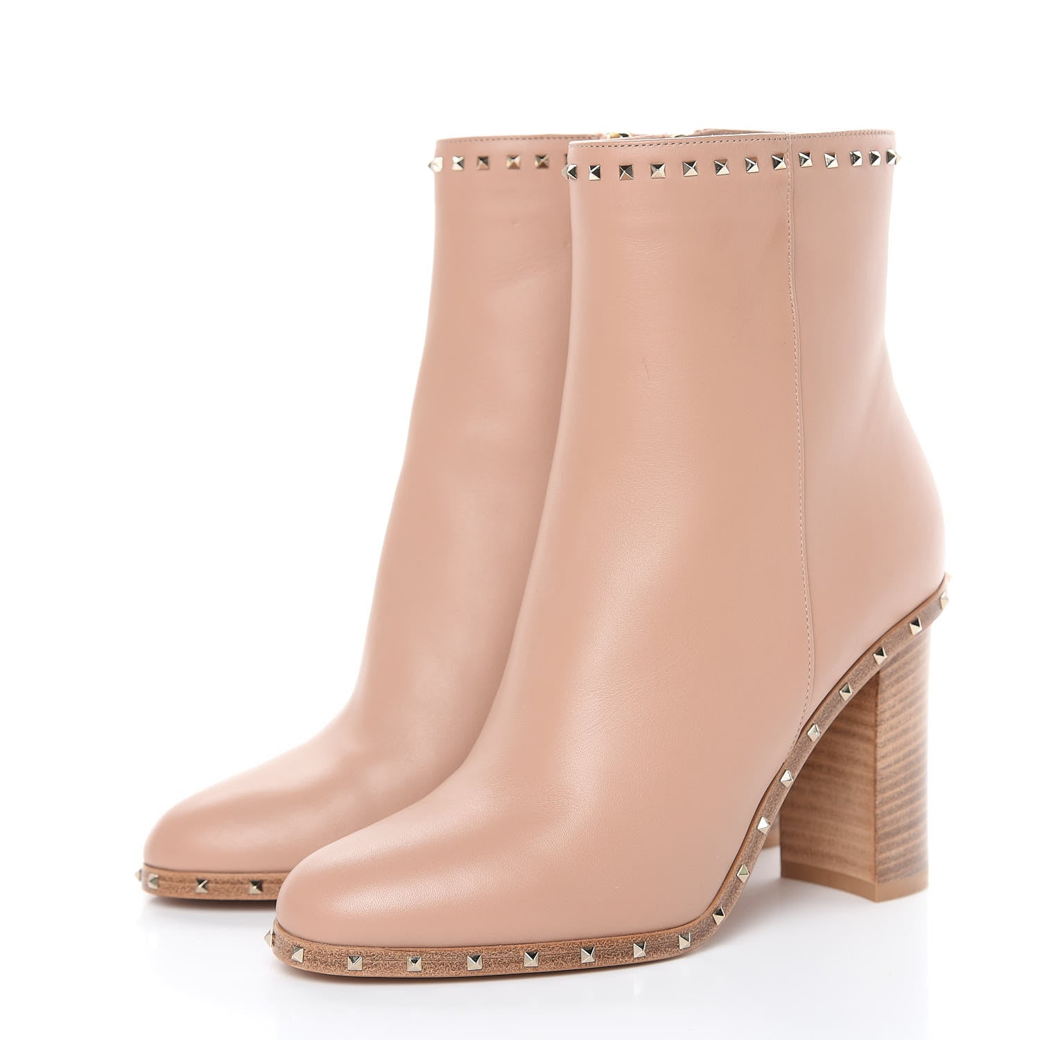 Valentino Garavani Nappa Soul Rockstud 90mm Ankle Boots 37 Skin Sorbet 3 of 11