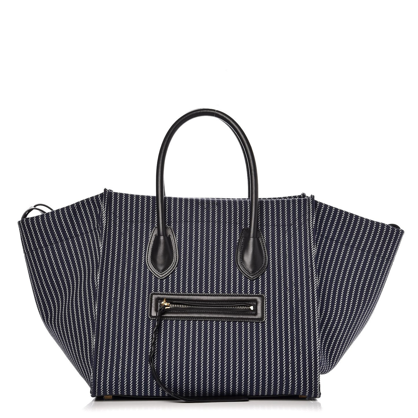 Cotton Canvas Striped Medium Phantom Luggage Navy White