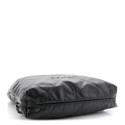 Chanel Shiny Calfskin Quilted Chanel 22 Backpack Black 4 of 10