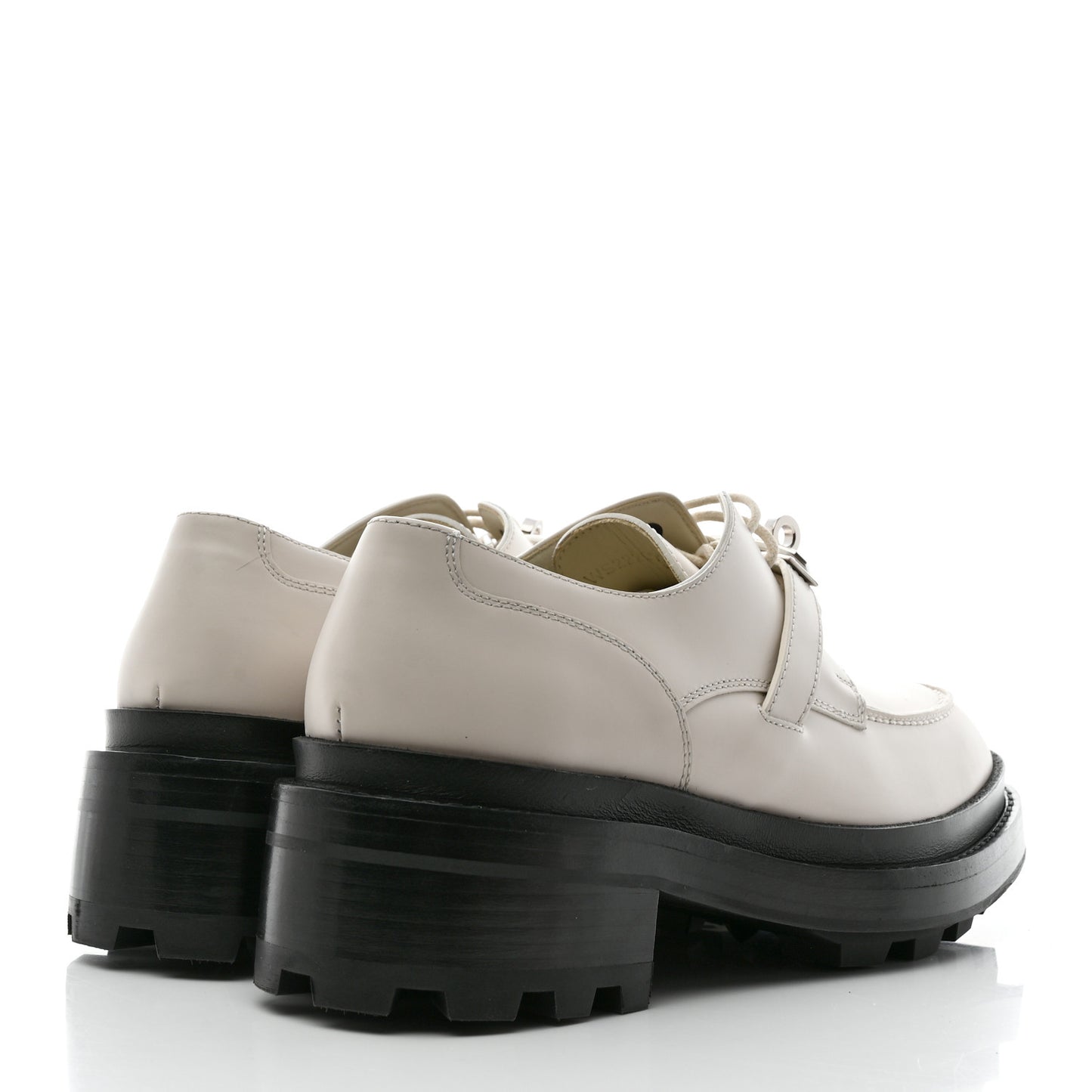 Glossed Calfskin First Derby 37 Beige Glaise