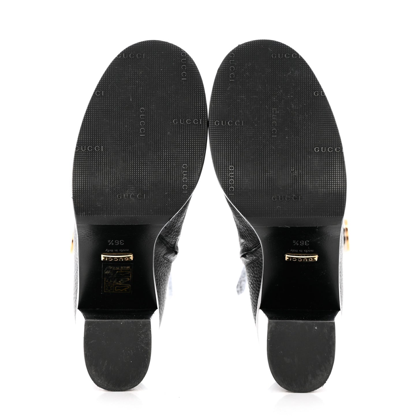 Austin Calfskin Interlocking G Ankle Boots 36.5 Black