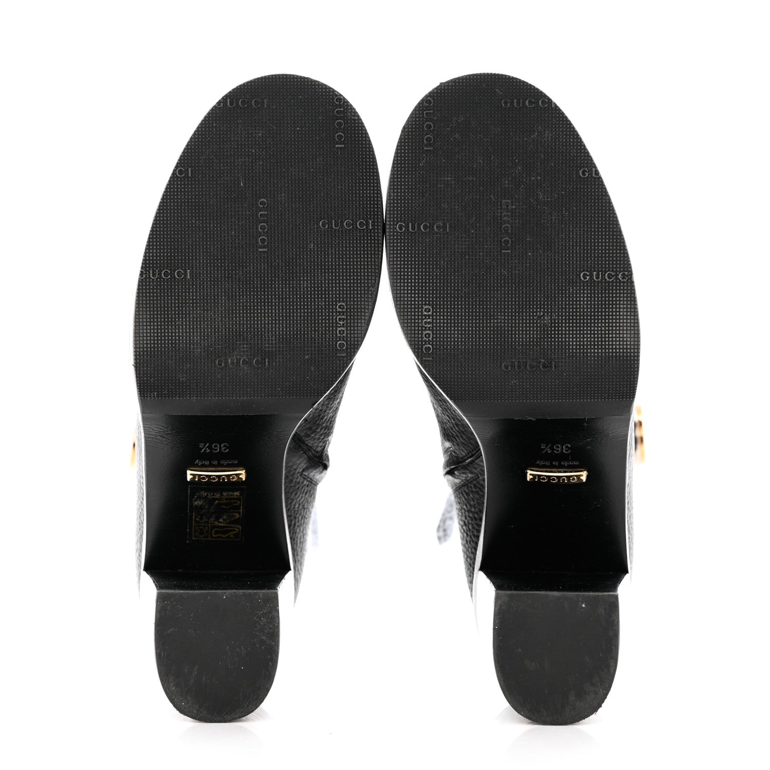 Gucci Austin Calfskin Interlocking G Ankle Boots 36.5 Black 5 of 16