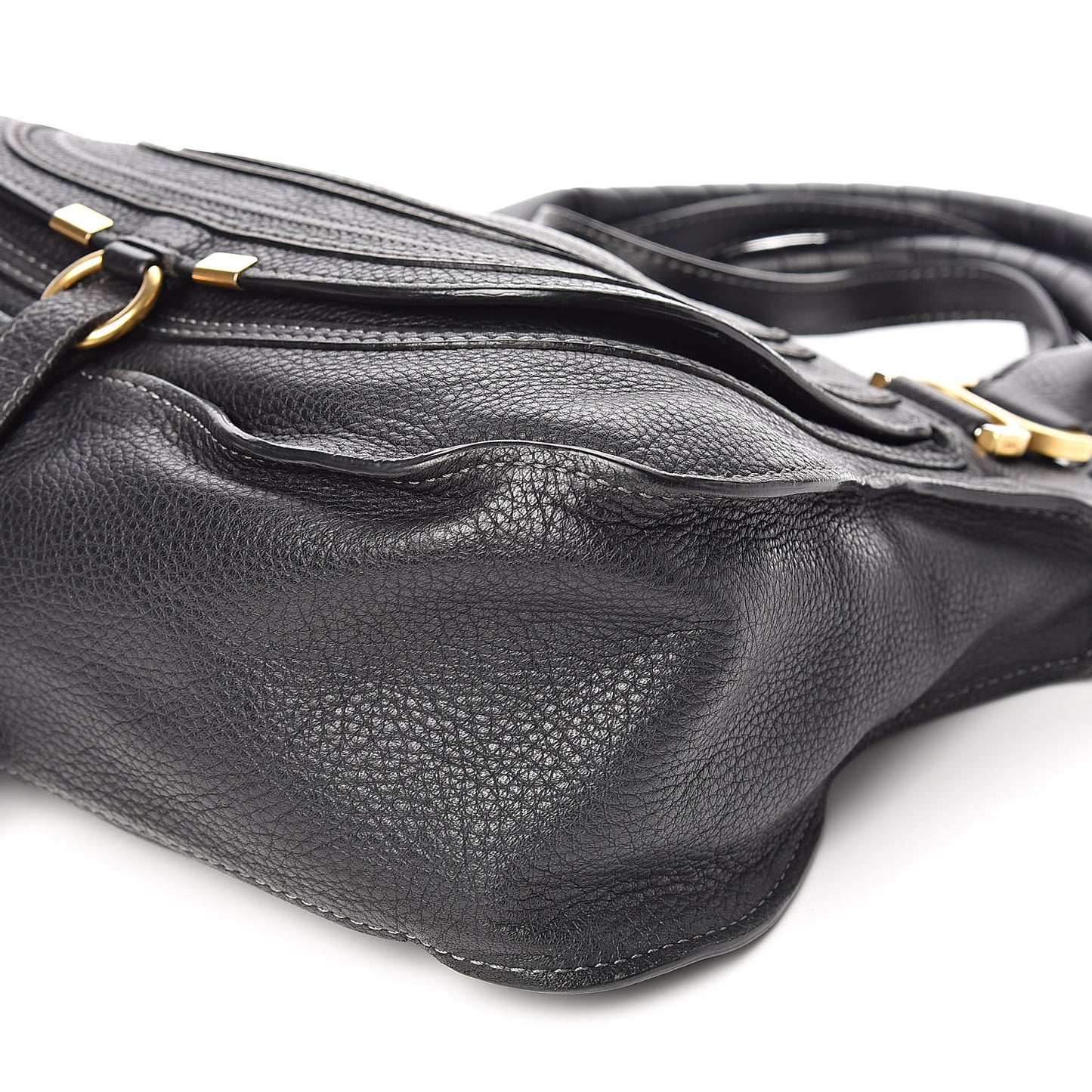 Calfskin Medium Marcie Satchel Black