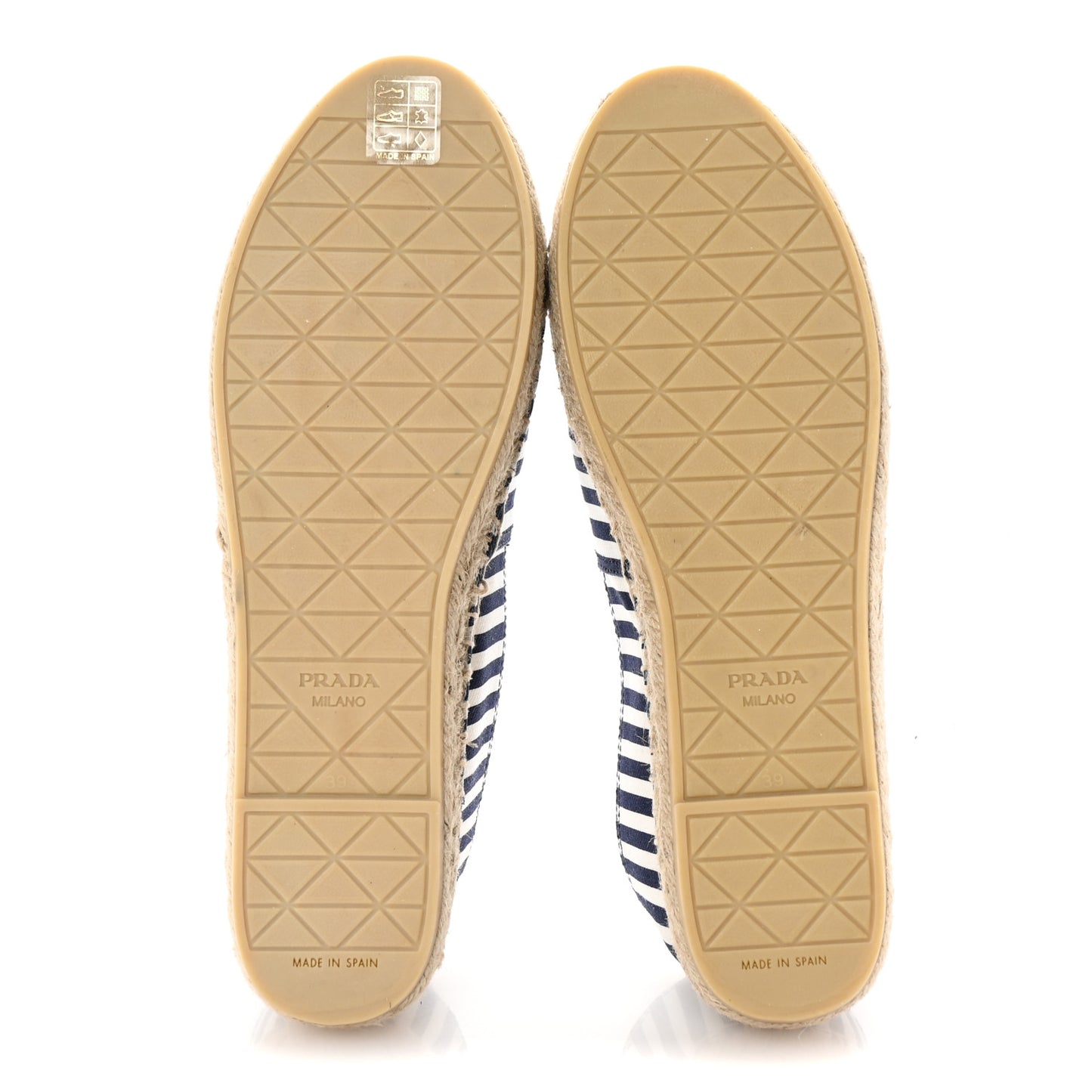 Canvas Striped Triangle Logo Saint Tropez Espadrilles 39 White Blue
