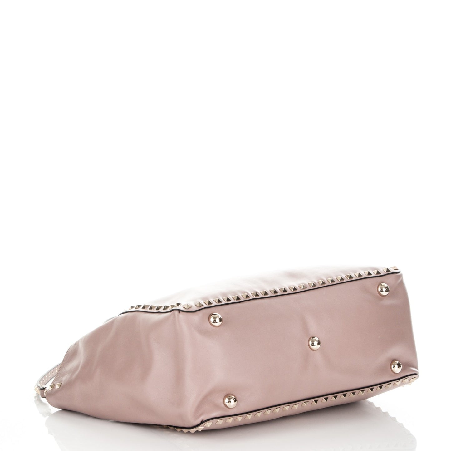 Vitello Medium Rockstud Tote Poudre