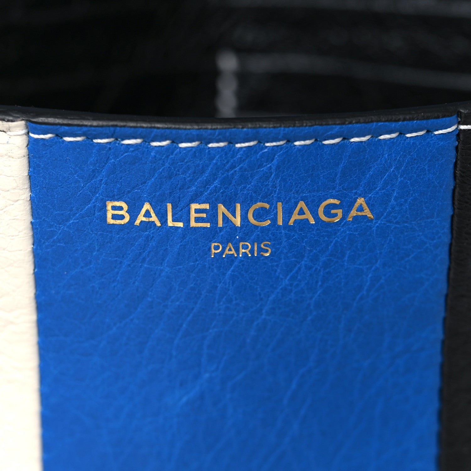 Balenciaga Agneau Arena Multicolore Bazar Chain Shoulder Bag Bleu White Black 6 of 8