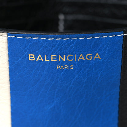 Balenciaga Agneau Arena Multicolore Bazar Chain Shoulder Bag Bleu White Black 6 of 8