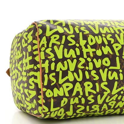 Louis Vuitton Monogram Graffiti Speedy 30 Green 9 of 16