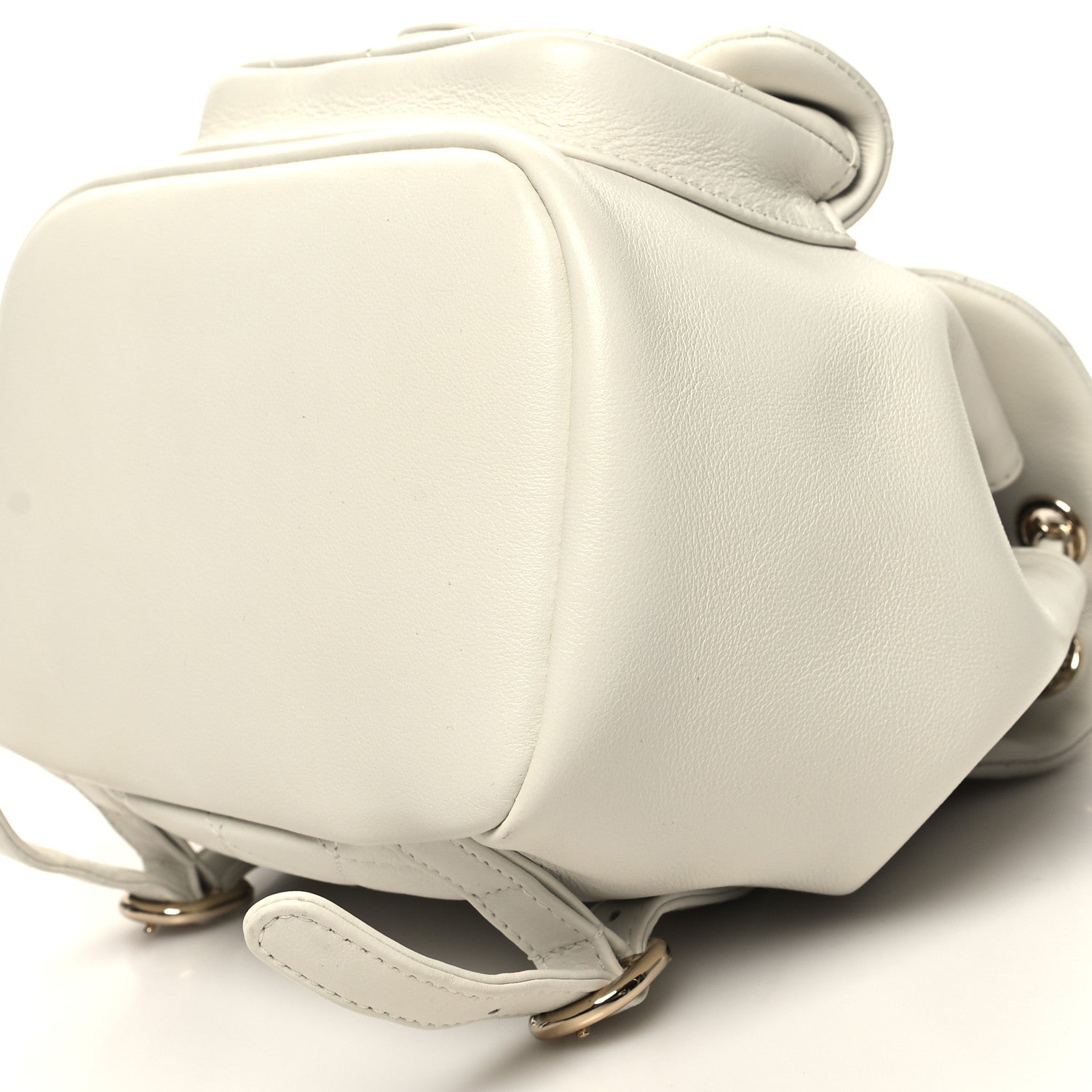 Chanel Lambskin Quilted Small Duma Drawstring Backpack White 10 of 11