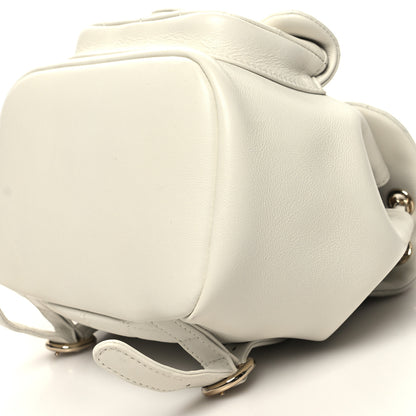 Chanel Lambskin Quilted Small Duma Drawstring Backpack White 10 of 11