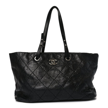 Chanel Glazed Calfskin Large On The Road Tote Black 1 of 10