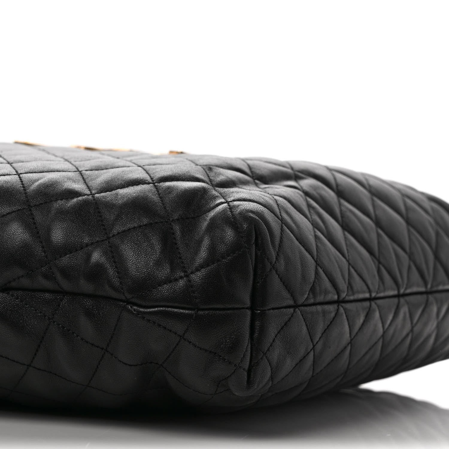 Saint Laurent Lambskin Quilted Maxi Icare Shopping Tote Black 8 of 9
