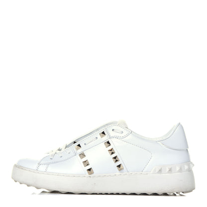 Valentino Garavani Calfskin Rockstud Untitled Open Sneakers 37 White 1 of 8