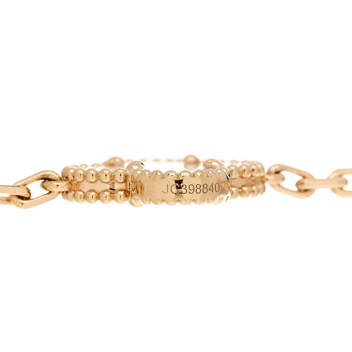 18K Yellow Gold Mother of Pearl 5 Motifs Vintage Alhambra Bracelet