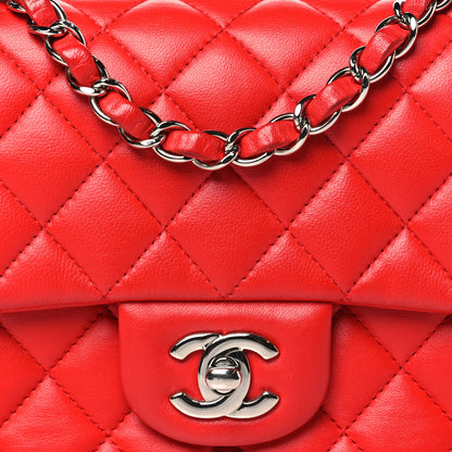 Chanel Lambskin Quilted Mini Square Flap Red 8 of 12