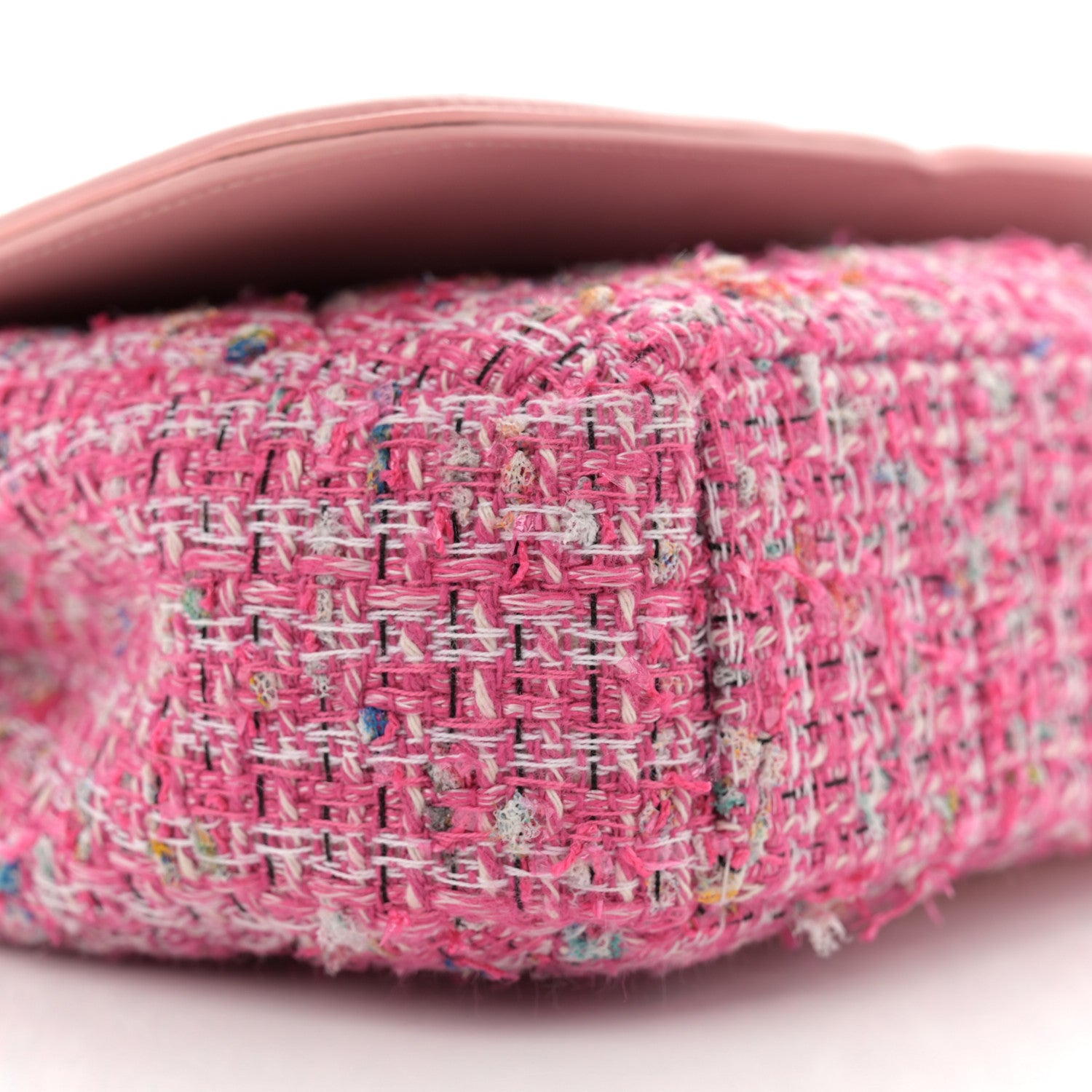 Chanel Tweed Lambskin Quilted Small CC Filigree Flap Pink 9 of 11