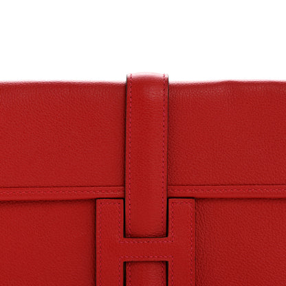 Hermes Evercolor Jige Elan 29 Clutch Rouge Casaque 8 of 11