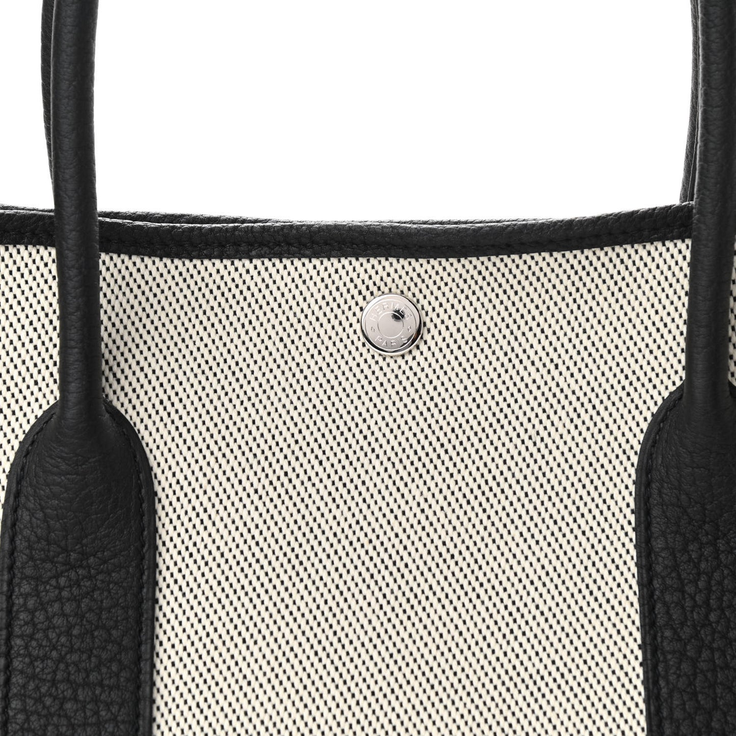 Twill H Negonda Garden Party 36 MM Tote Ecru Black