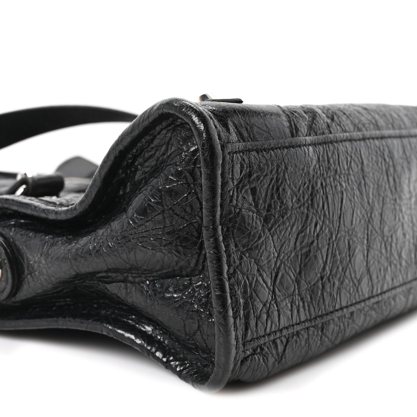Agneau Classic Silver Hardware Mini City Black