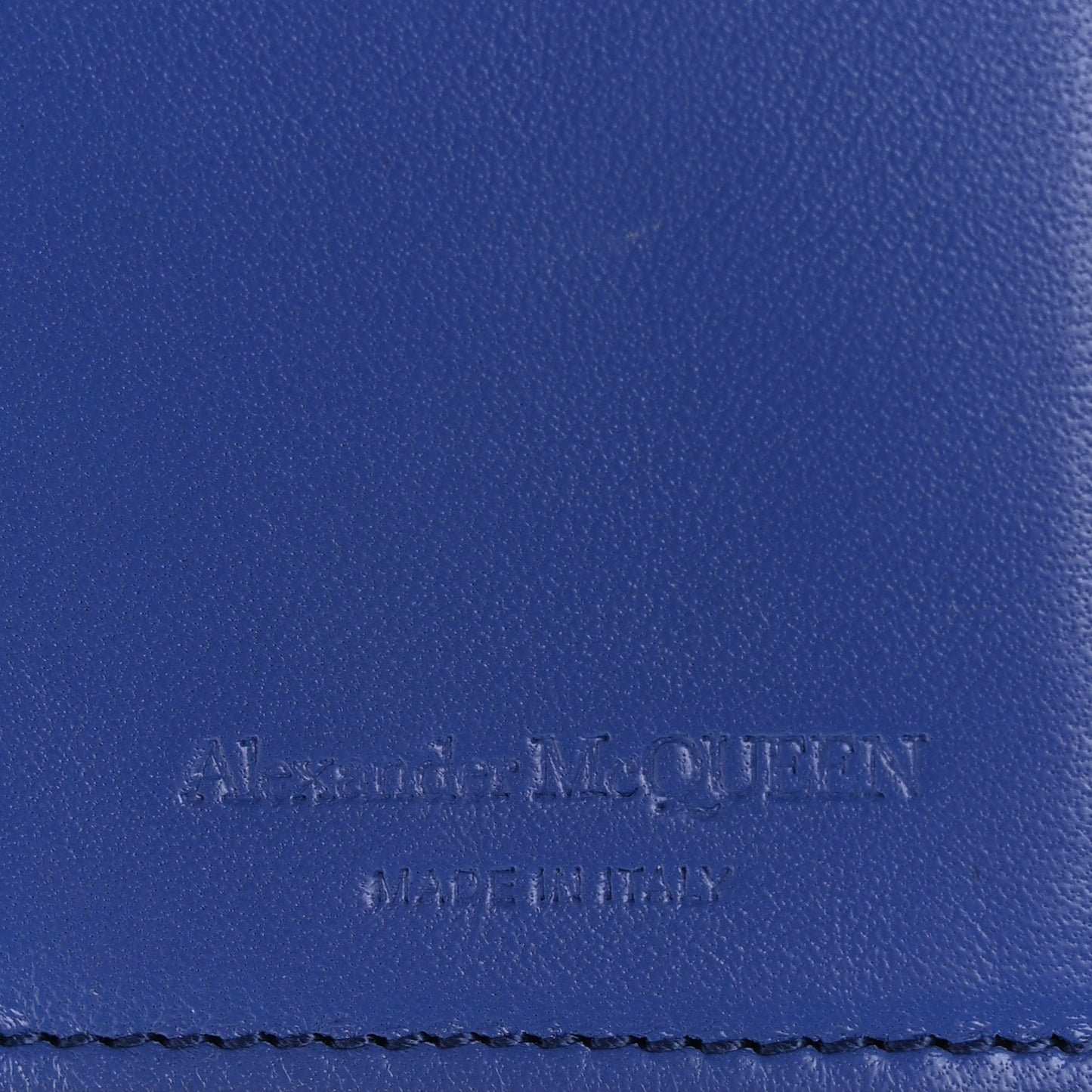Calfskin Skull Continental Wallet Blue