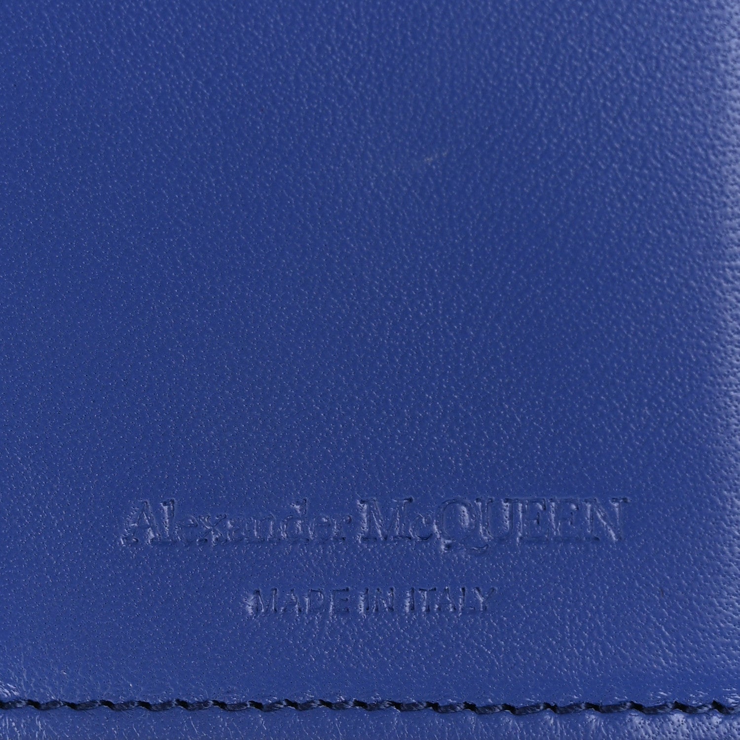 Alexander McQueen Calfskin Skull Continental Wallet Blue 7 of 10