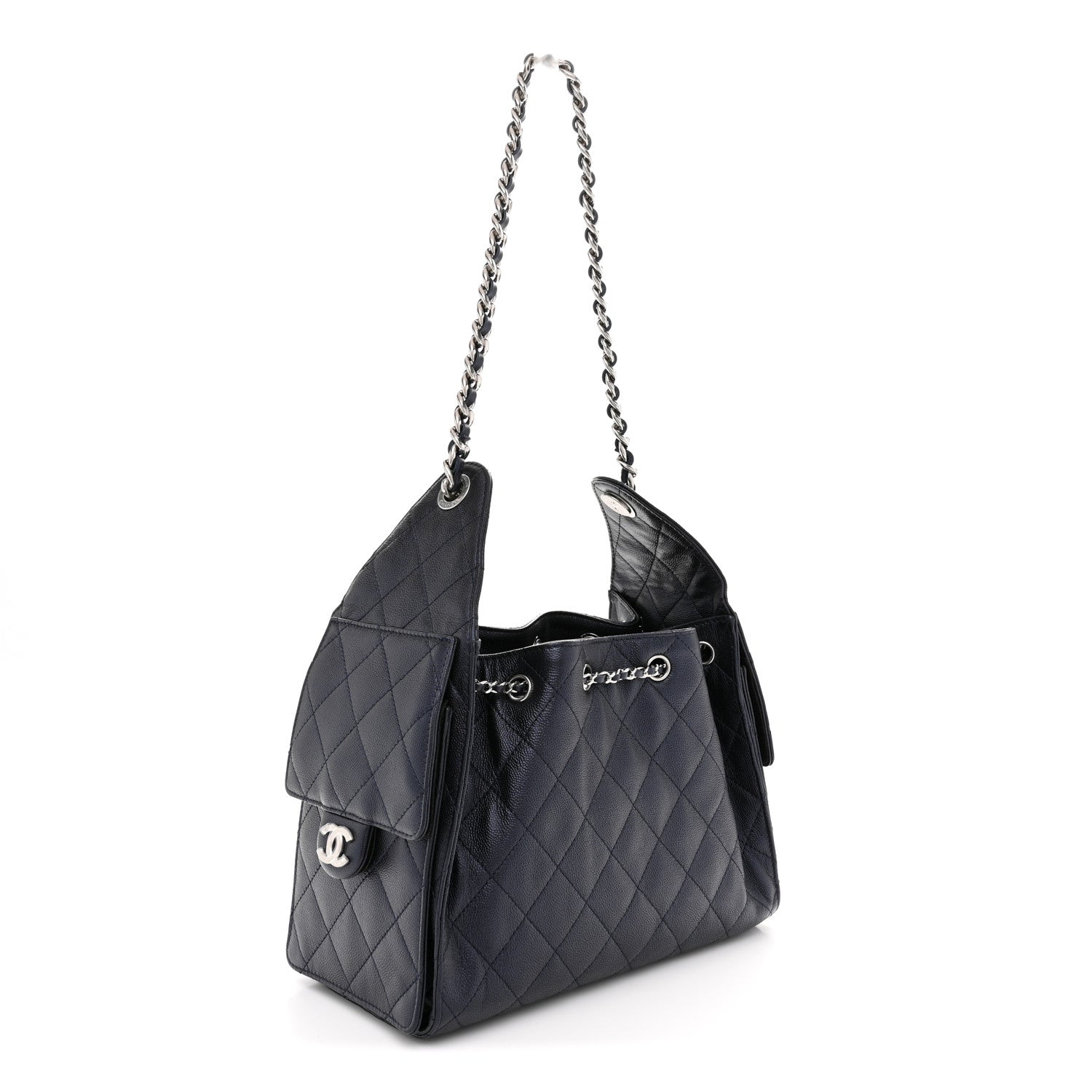 Chanel Caviar Quilted Small Chanel 25 Handbag Dark Navy 3 of 11