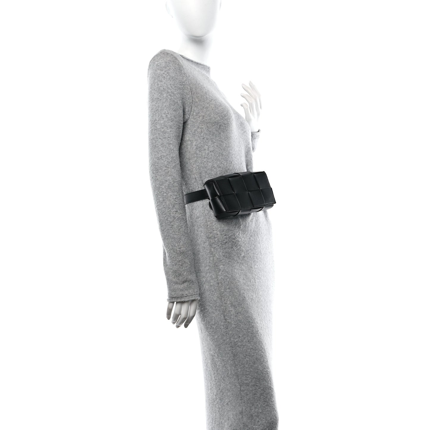 Nappa Maxi Intreccio The Belt Cassette Bag Black