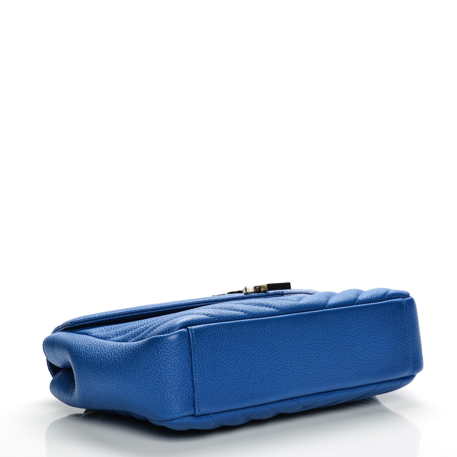 Saint Laurent Grained Calfskin Matelasse Monogram Classic Medium Chain Bag Royal Blue 4 of 8