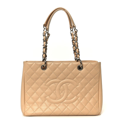 Chanel Caviar Quilted Grand Shopping Tote GST Beige 1 of 10