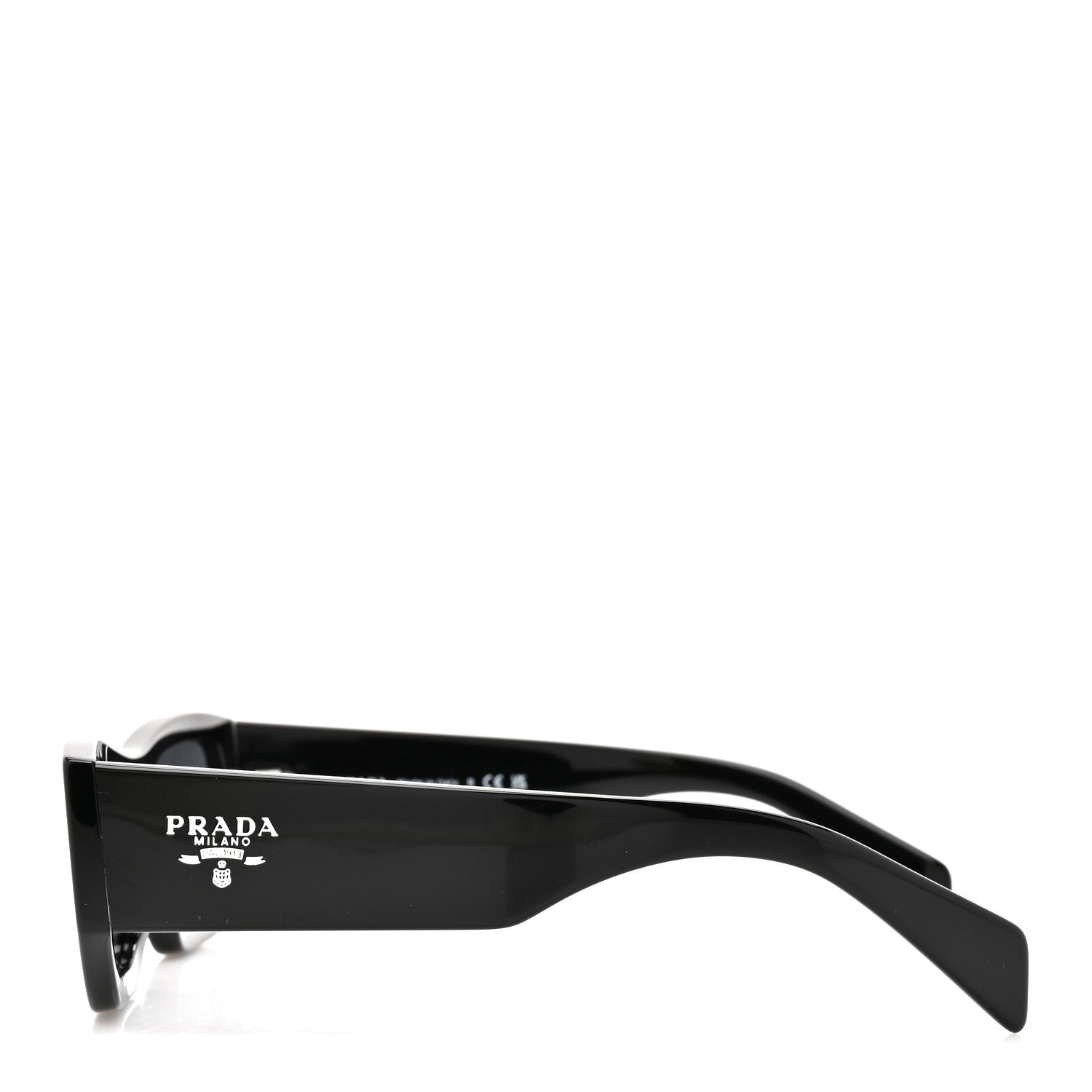 Prada Acetate Pillow Sunglasses SPR A01 Black 3 of 8