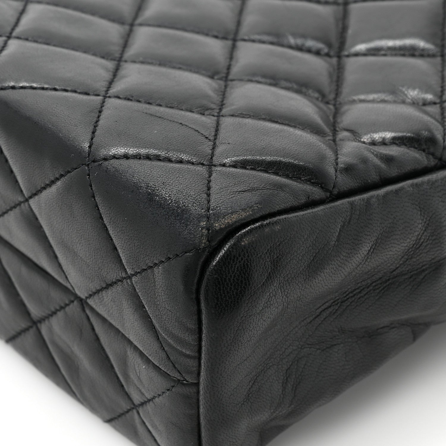 Chanel Lambskin Quilted Large Camera Case Black 14 of 16