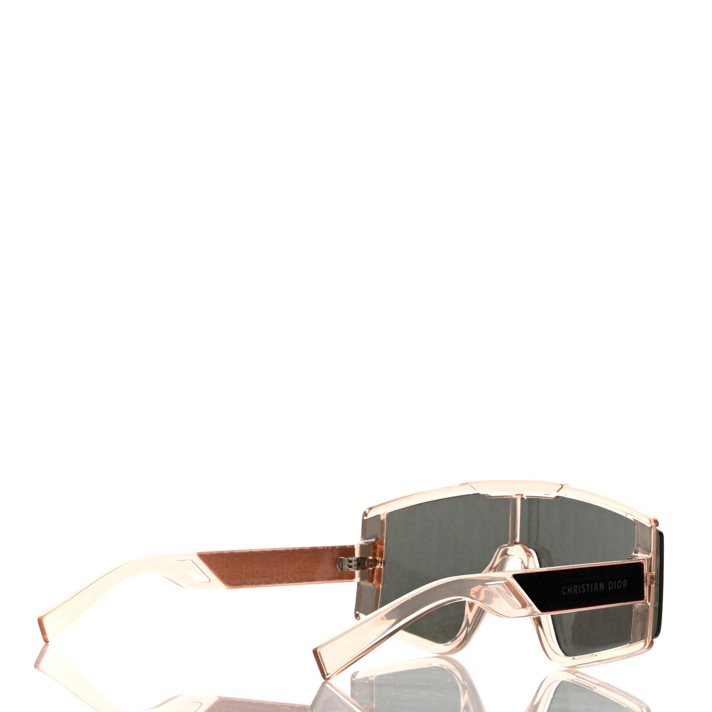 Acetate Diorxtrem MU Oblique Mask Sunglasses Crystal Rose Gold