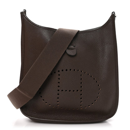 Hermes Taurillon Clemence Evelyne III PM Cacao 1 of 10