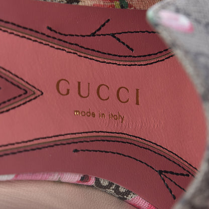 Gucci GG Supreme Monogram Blooms Womens Princetown Slippers 40.5 Beige Multicolor Dry Rose 7 of 9