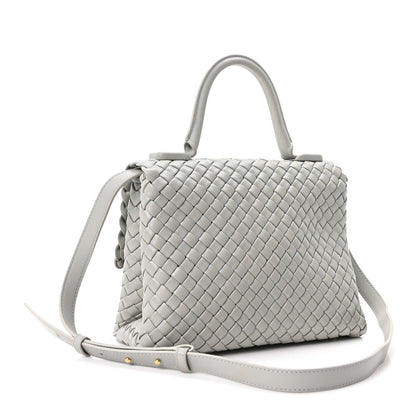 Bottega Veneta Nappa Intrecciato Patti Top Handle Bag Agate Grey 3 of 10