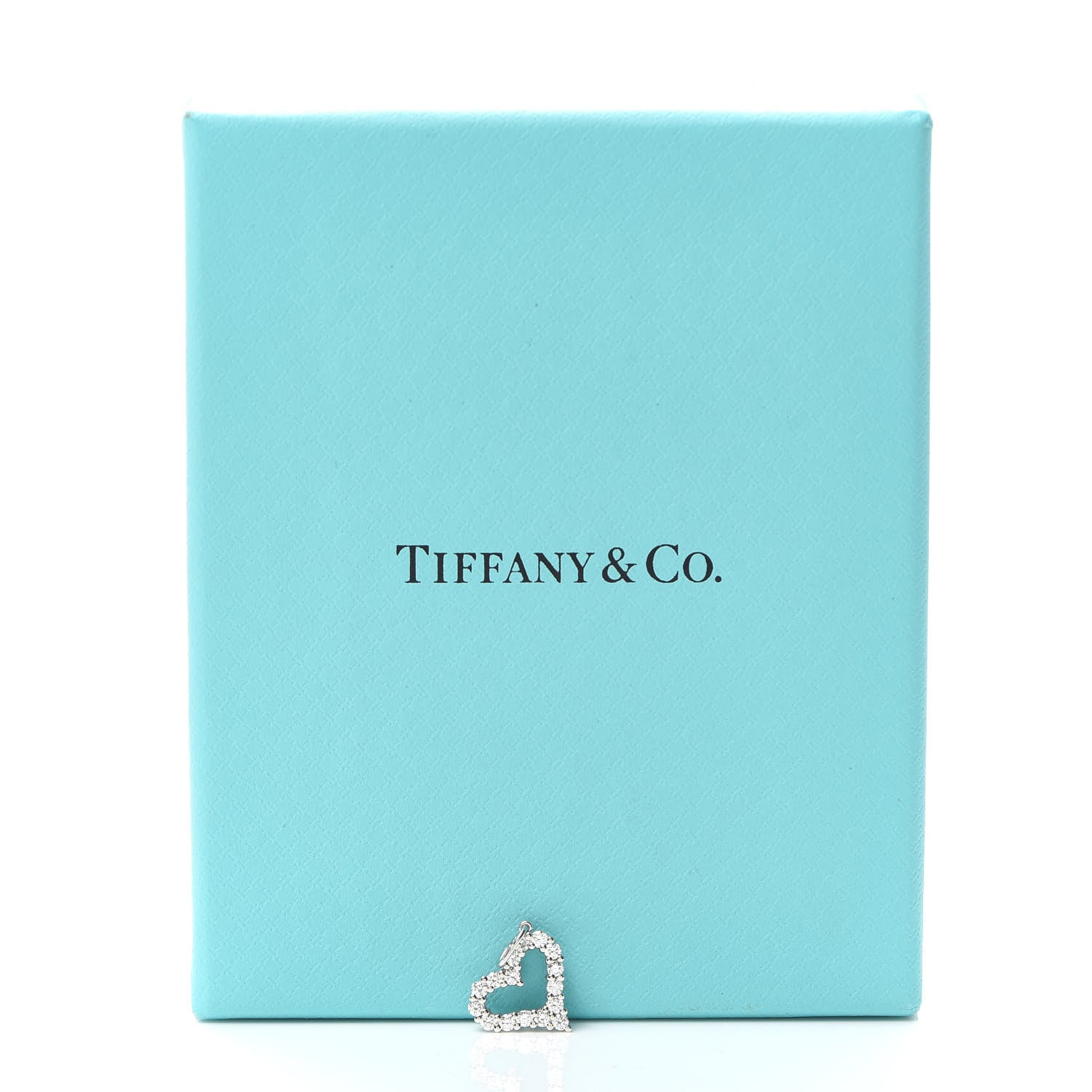 Tiffany Platinum Diamond Mini Heart Charm 4 of 4