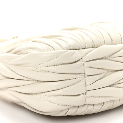 Miu Miu Nappa Matelasse Small Wander Hobo White 8 of 9