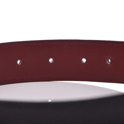 Hermes Togo Box 32mm H Belt 85 Black Rouge H 6 of 18