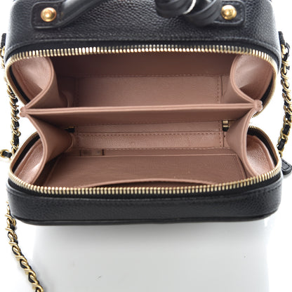 Chanel Caviar Quilted Small CC Filigree Vanity Case Black 5 of 10