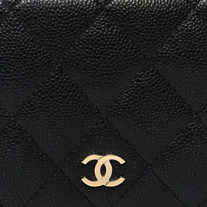 Chanel Caviar Quilted Compact Bifold Wallet Black 10 of 12