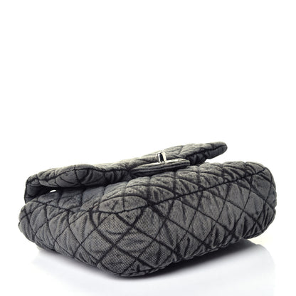 Chanel Washed Denim Quilted Small Denimpression Flap Grey Black 4 of 10